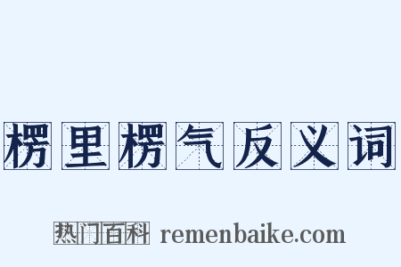 楞里楞气反义词是什么意思的图片